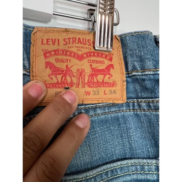 Men's Levi's Denim 514 Straight Fit Jeans Size 33x34 (FITS 33X33) - Picture 10 of 11